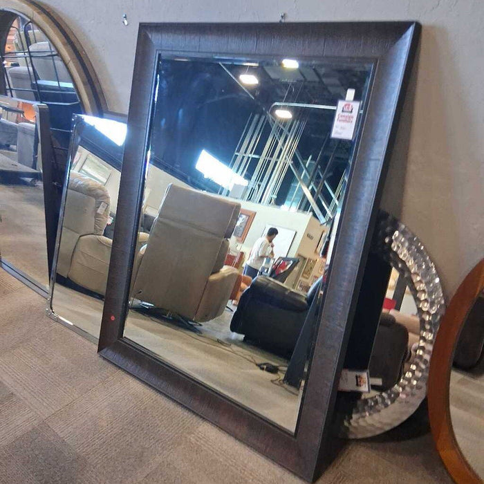 Large Brown Frame Mirror