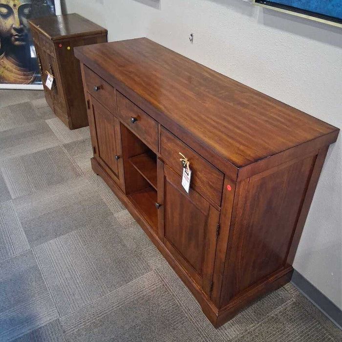 3 Dwr Brown Wood Sideboard