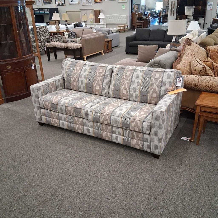 Gray Pattern Fabric Sleeper Sofa