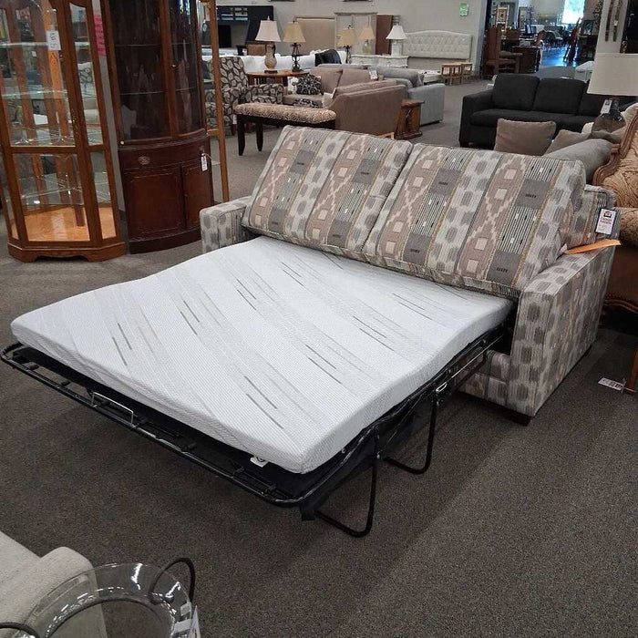 Gray Pattern Fabric Sleeper Sofa