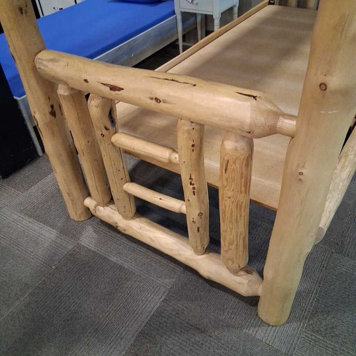 Double Twin XL Log Bunk Bed
