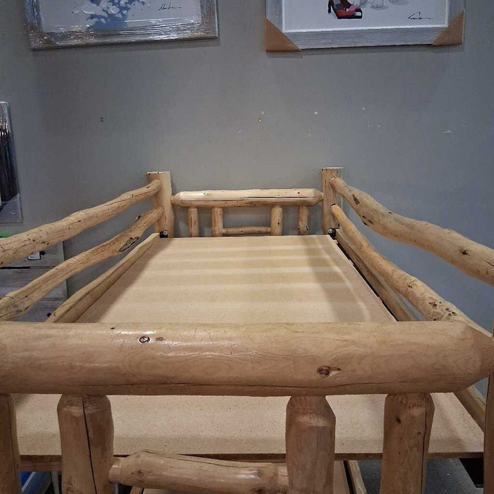 Double Twin XL Log Bunk Bed