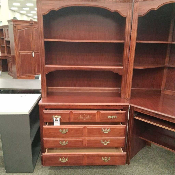 Broyhill Cherry 6 Pc Corner Desk Unit