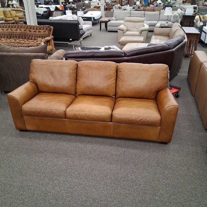 American Leather Tan Leather Sofa
