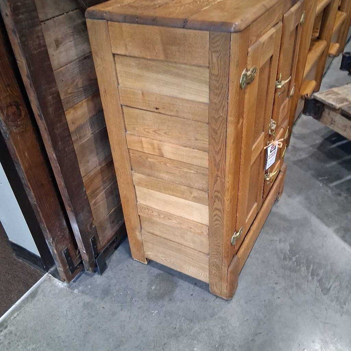 Vintage 3 Door Wood Icebox