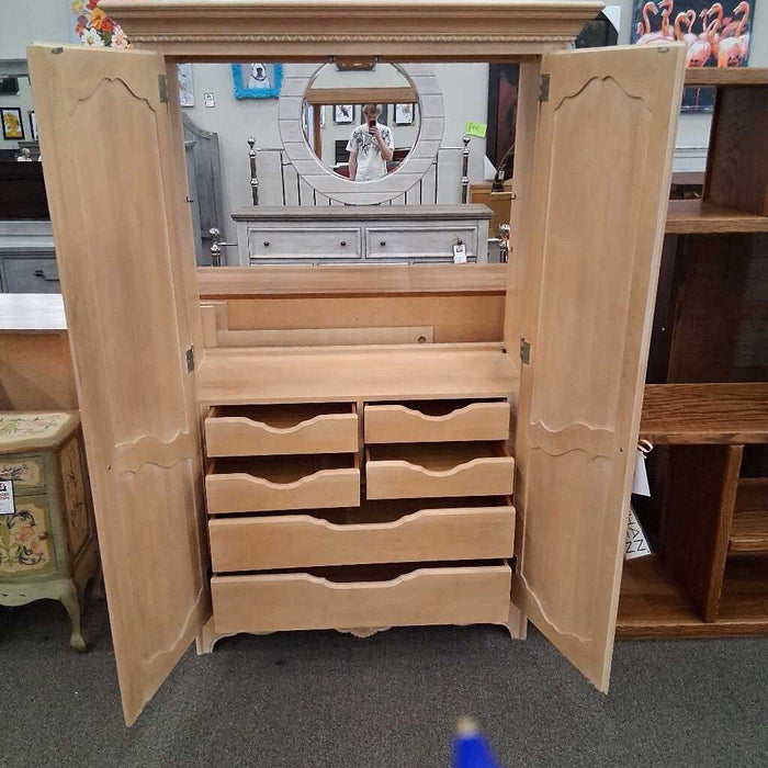 Ethan Allen Blonde Clothing Armoir