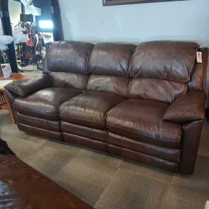 Hooker Brown Fabric Pwr Rec Sofa