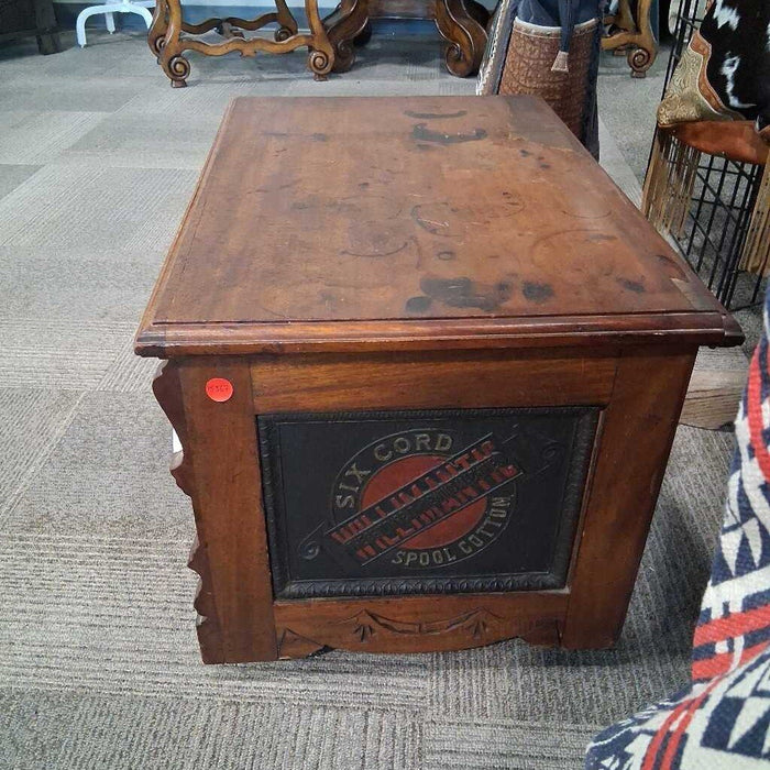 Antique Six Cord Willimantic Storage Box