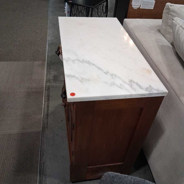 Antique Marble Top Cabinet w/ Dwr