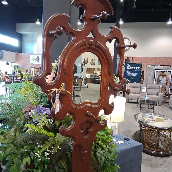 Dark Wood Hall Tree w/ Umbrella Stand
