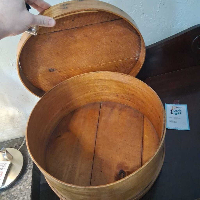 Vintage Wooden Hatbox