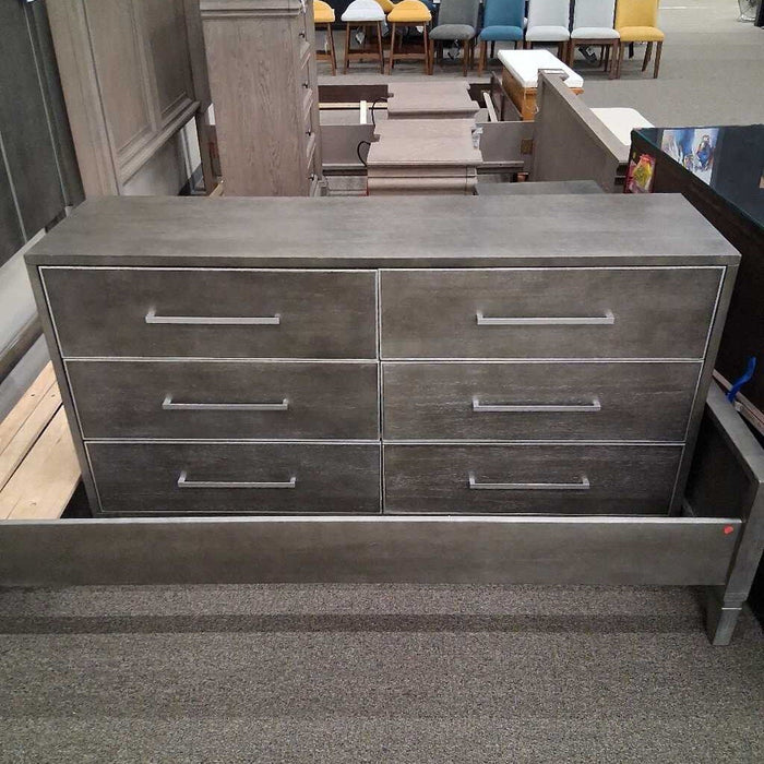 Gray Queen Bed Frame w/ NS & Dresser