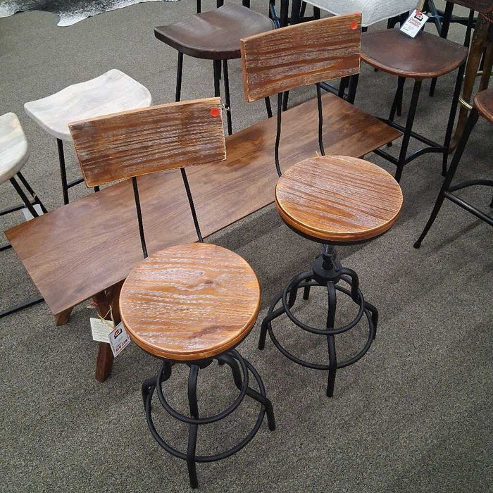 Pair of Adj Height Barstools