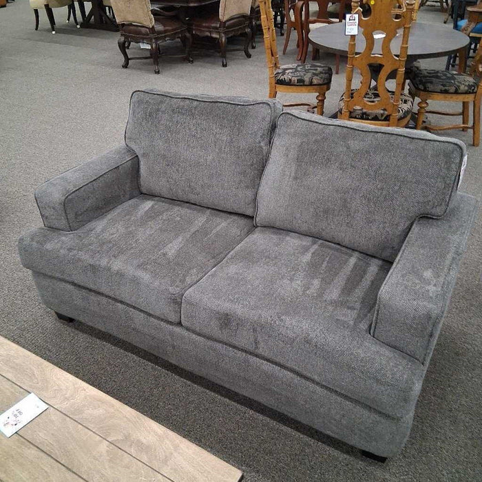 Gray Fabric Loveseat