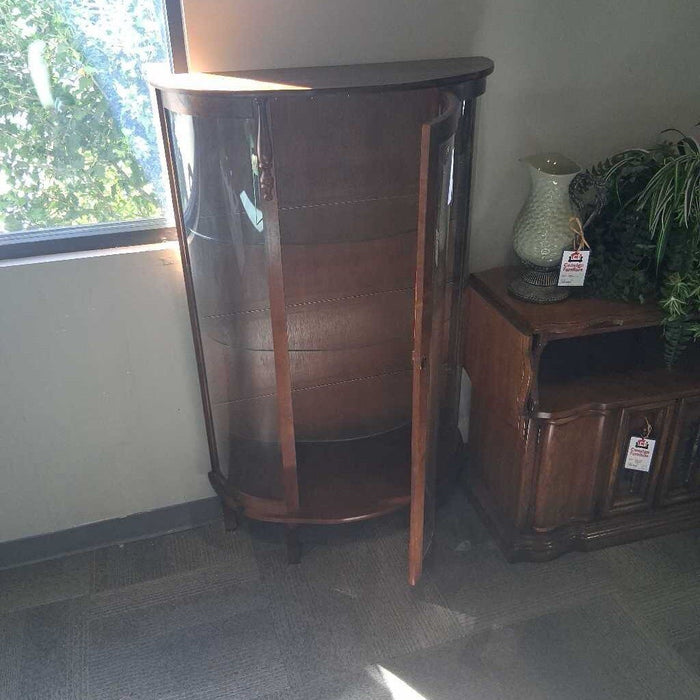 Dark Wood Curio Display Cabinet