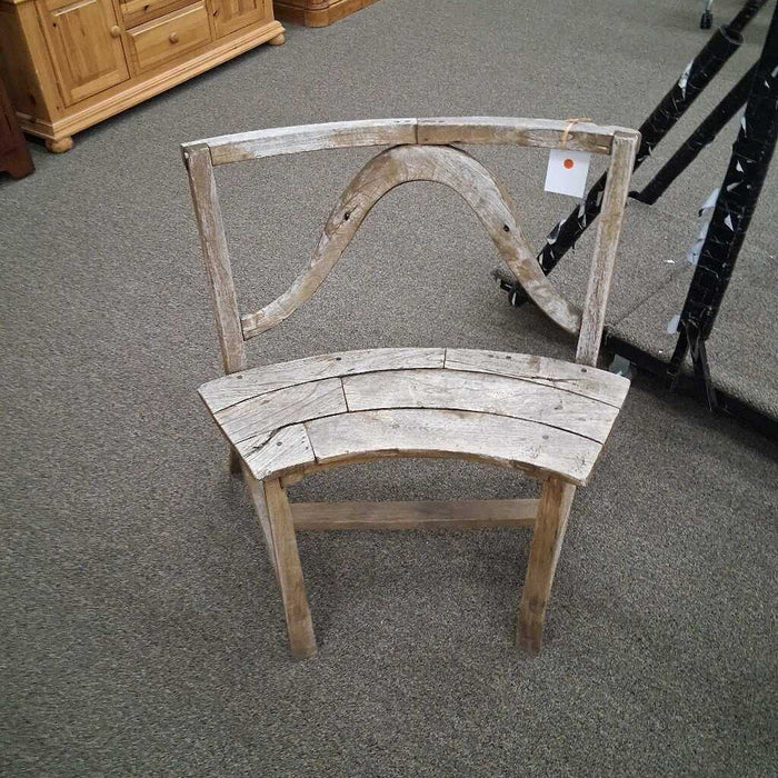 Rustic Round Wood Bench