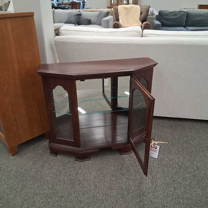 Small Drk Red Display Cabinet