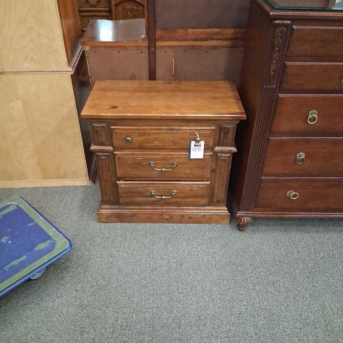 Dark Wood 3 Dwr Nightstand