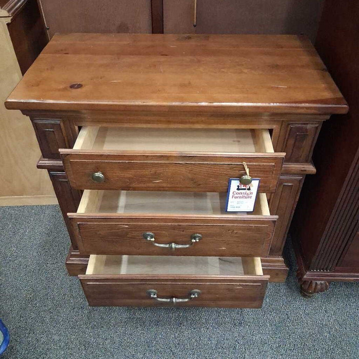 Dark Wood 3 Dwr Nightstand