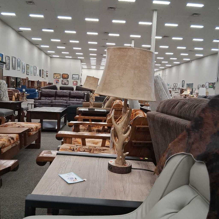 Pair Of Antler Lamps