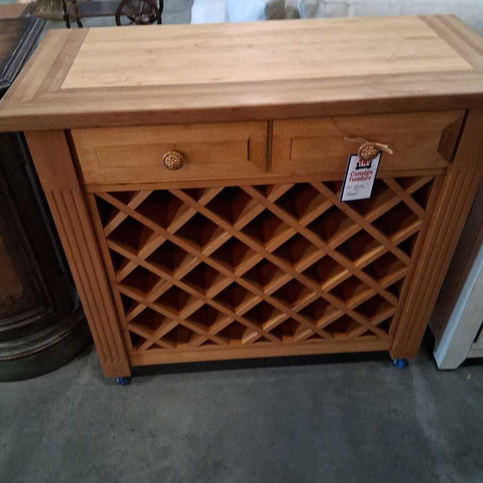 Custom Wood Wine Rack (Missing Panel)