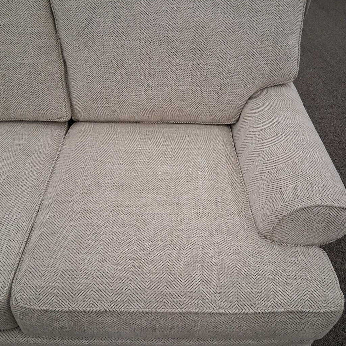 Corinthians White Fabric Sofa