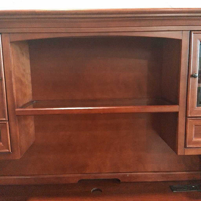 Cherry 2 Pc Executive Deck w/ Hutch