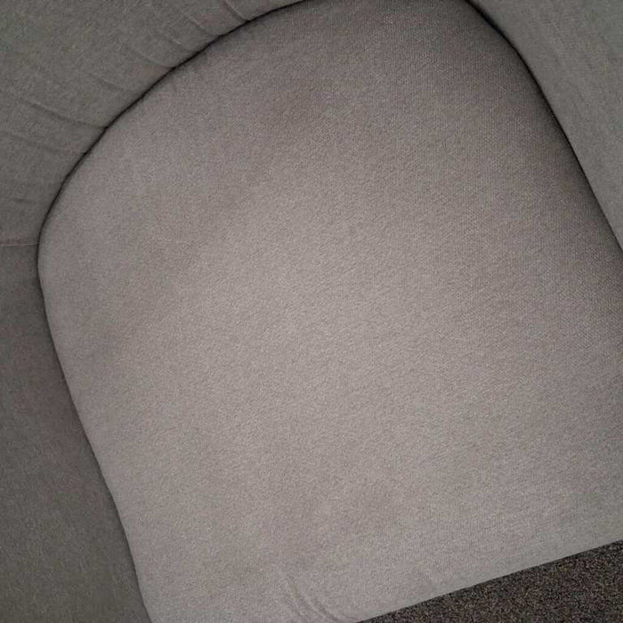 Gray Fabric Barrel Chair