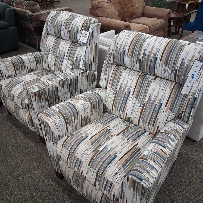 LaZboy Gray Pattern Pushback Recliner