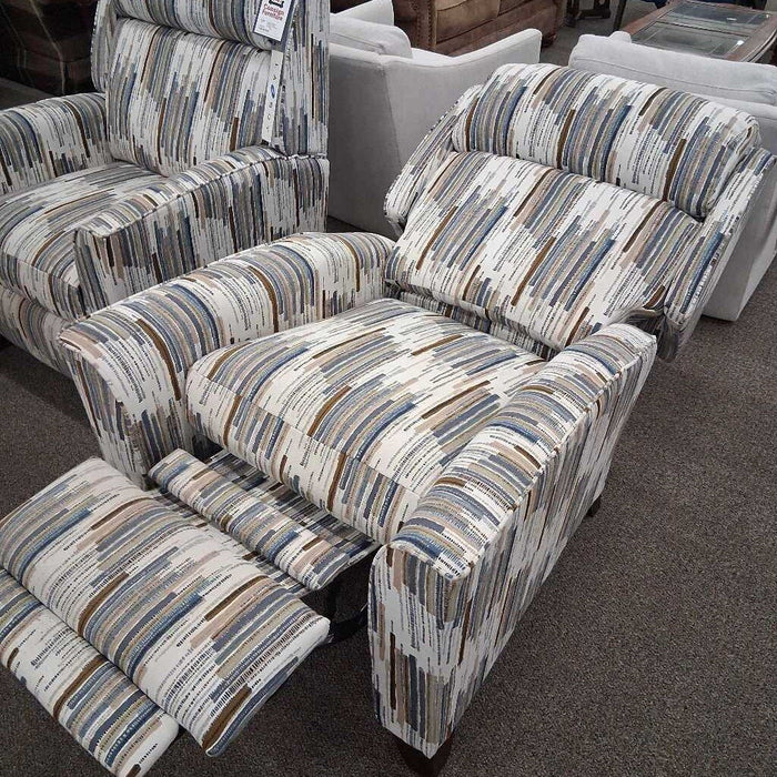 LaZboy Gray Pattern Pushback Recliner