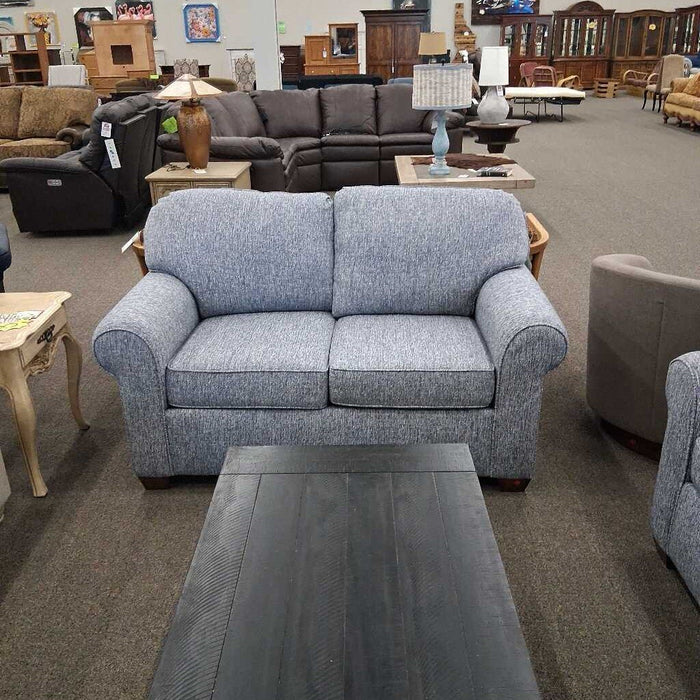 Flexsteel Blue Fabric Loveseat