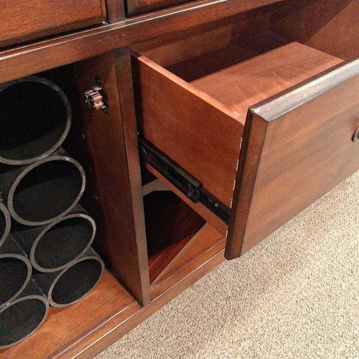 Brown Wine Cabinet on Faux Castors