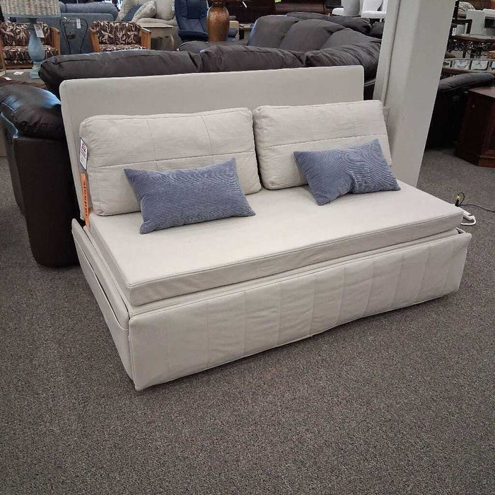 Tan Fabric Extedable Sofa Bed