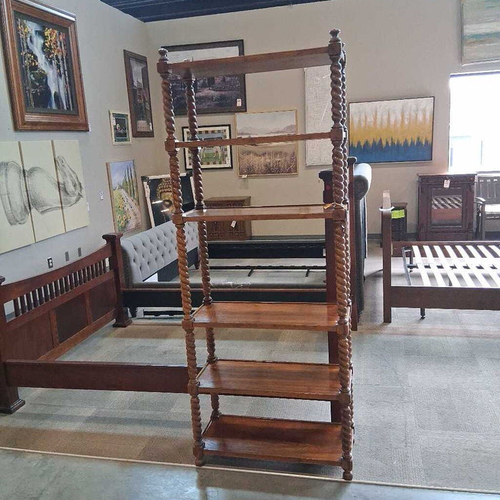 Spindle Frame Wooden Bookshelf