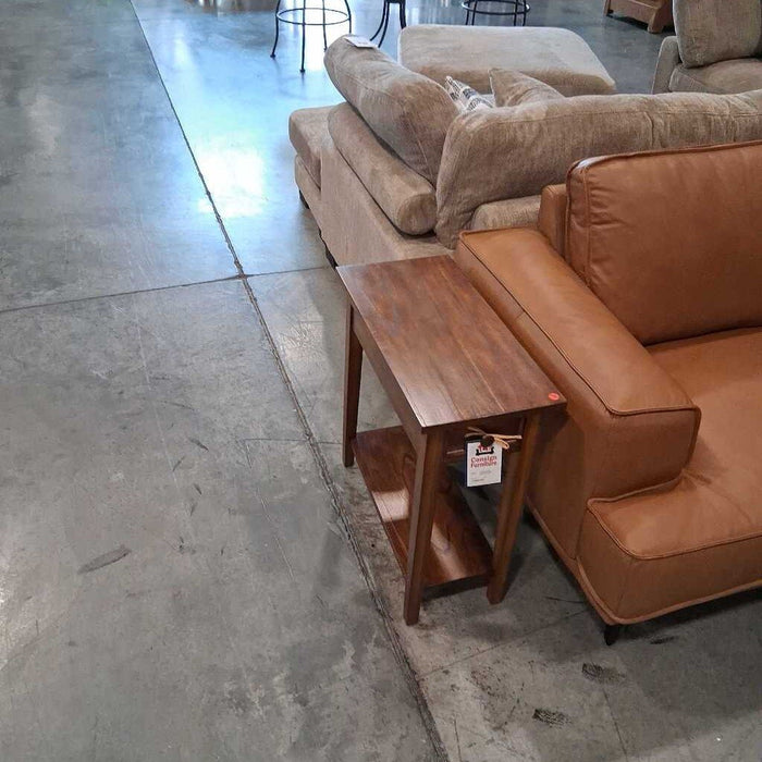 Dark Wood End Table w/ Dwr