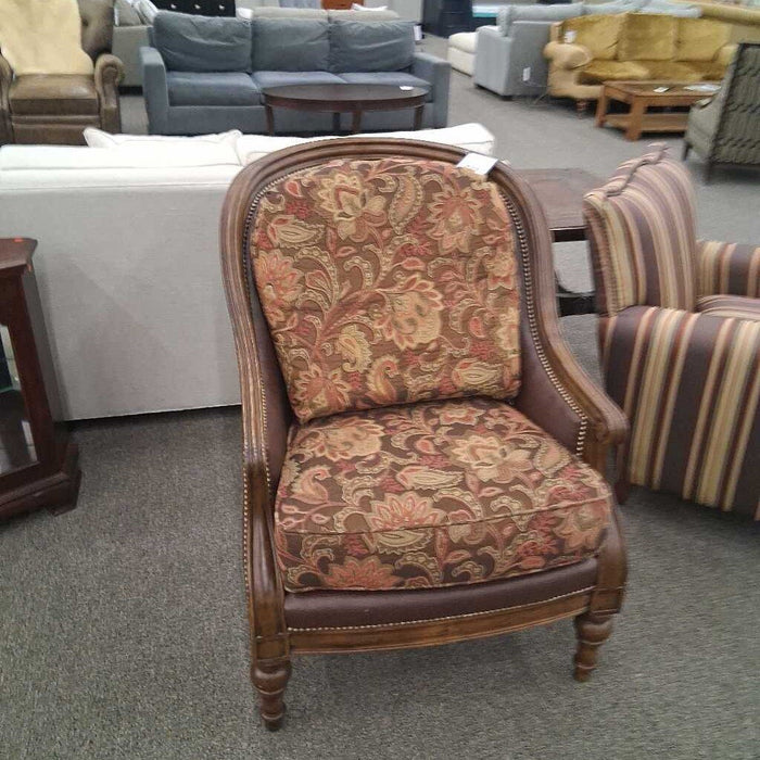 Fairfield Brown Accent Chair w/ Nailheads