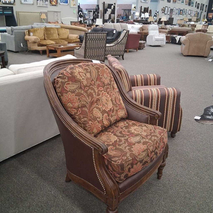 Fairfield Brown Accent Chair w/ Nailheads
