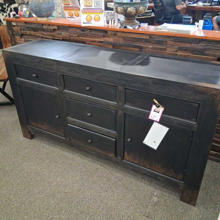 Pottery Barn Black Dawson Media Cabinet