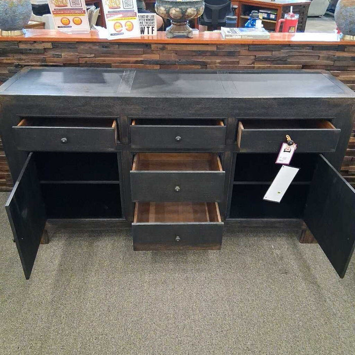 Pottery Barn Black Dawson Media Cabinet