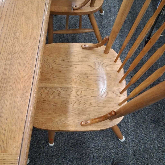 Oak Drop Leaf Dining Table w/ 4 Chairs