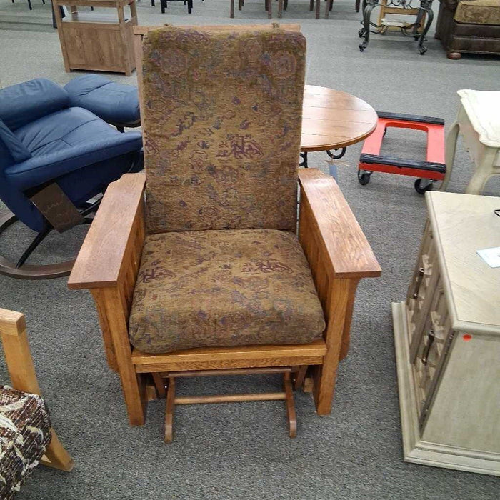 Mission Style Rocker w/ Brown Cushions