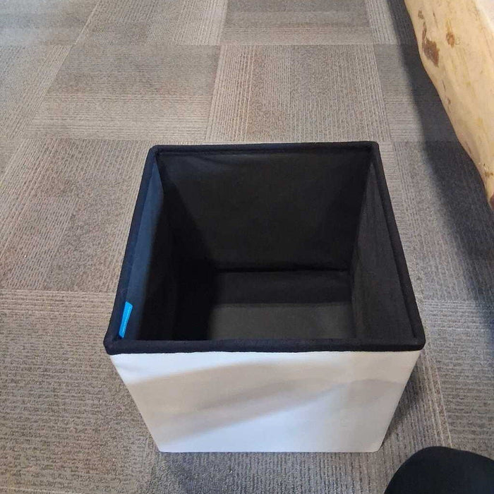 Small White Storage Ottoman