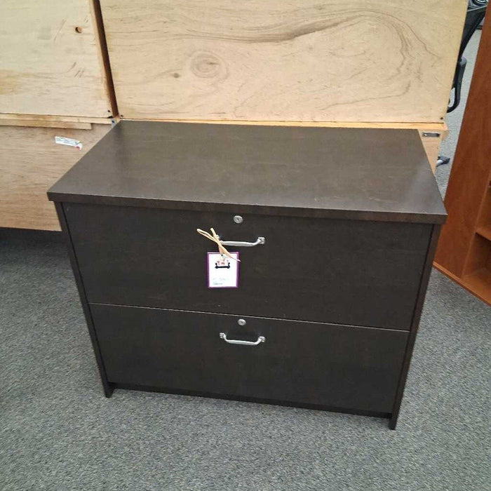 2 Dwr Black File Cabinet (No Key)