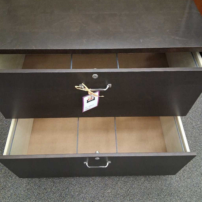 2 Dwr Black File Cabinet (No Key)