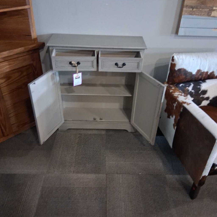 Gray Entry Cabinet w/ Mirror