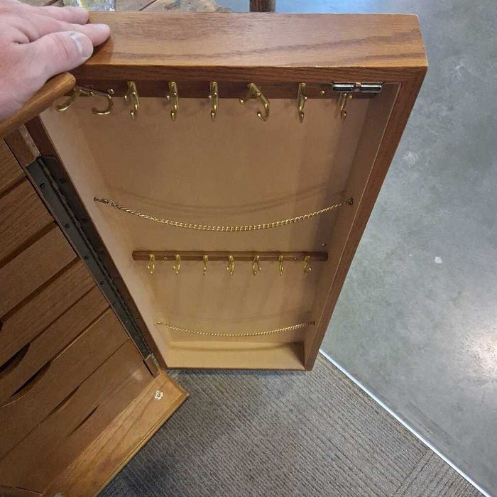 Powell Oak Jewelry Cabinet