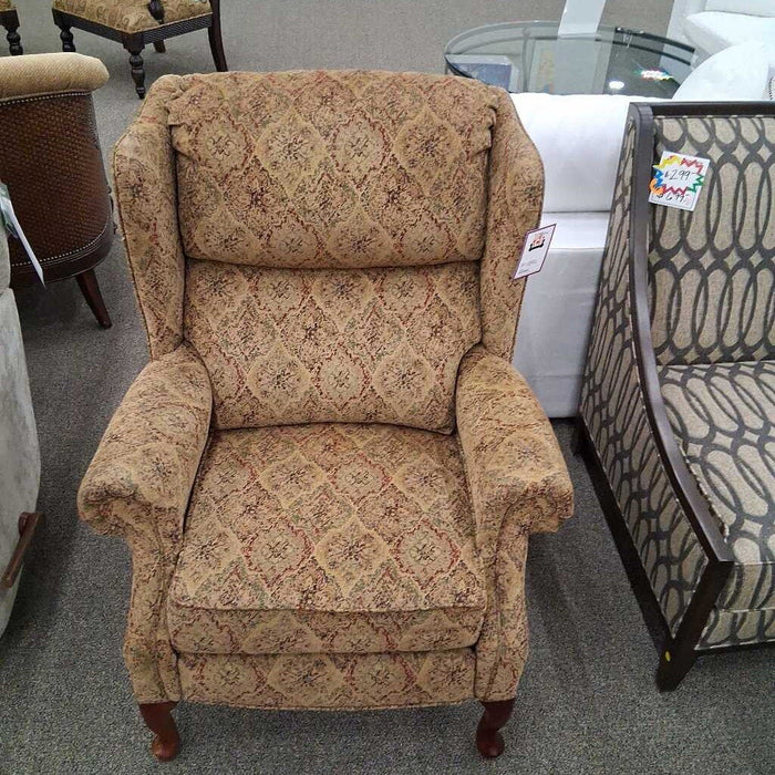 Brown Fabric Pushback Recliner