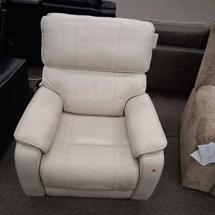 White Swivel Rocking Pwr Recliner