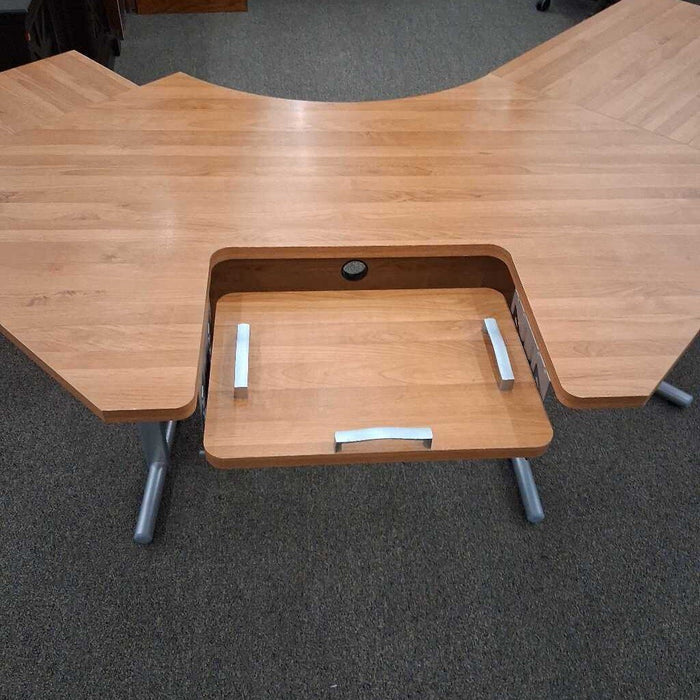 2 Pc Corner Desk w/ 3 Dwr File Cabinet