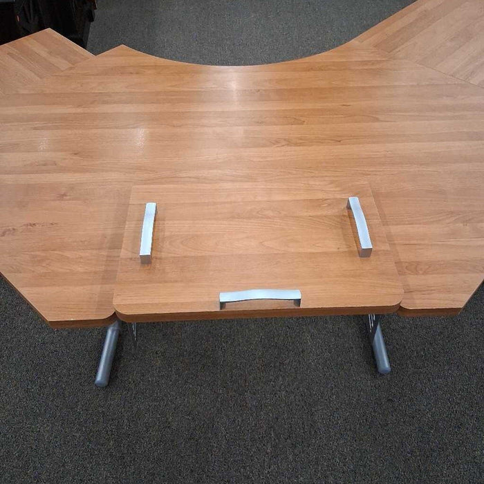 2 Pc Corner Desk w/ 3 Dwr File Cabinet